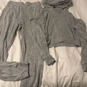 Love Tree Heather Gray Knitwear lounge set